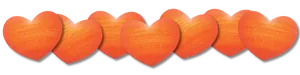 Orange Heart Border PNG image