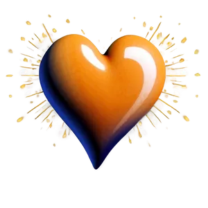Orange Heart Emoji PNG Graphic Wkl PNG
