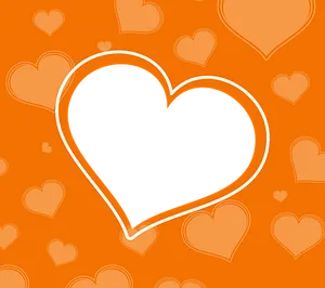 Orange Hearts Pattern