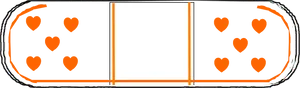 Orange Hearts Racetrack Design PNG image