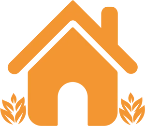 Orange Home Address Icon PNG image