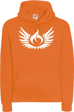 Orange Hoodiewith Pubg Logo PNG image