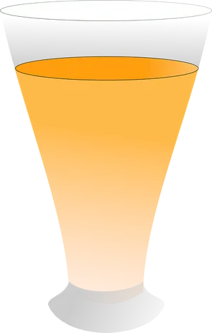 Orange Juice Glass Vector PNG