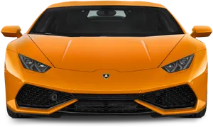 Orange Lamborghini Huracan Front View