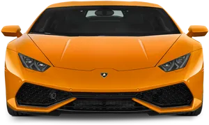 Orange Lamborghini Huracan Front View H D PNG image