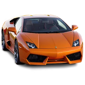 Orange Lamborghini PNG Car