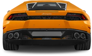 Orange Lamborghini Rear View