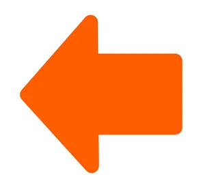 Orange Left Arrow Icon PNG image