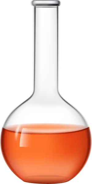 Orange Liquidin Flask PNG image