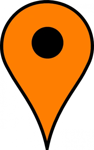 Orange Location Pin Icon PNG image