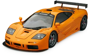 Orange Mc Laren F1 G T R Racecar PNG image