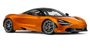 Orange Mc Laren720 S Side View PNG image