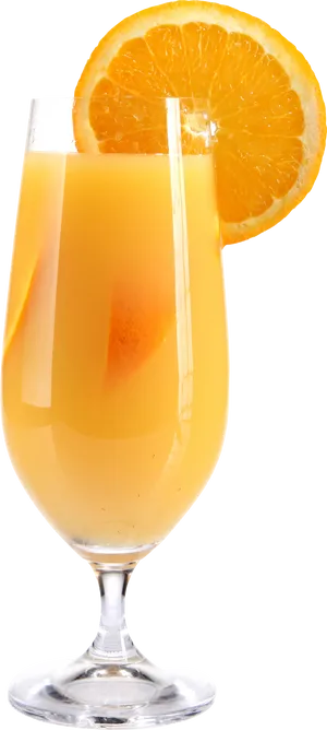 Orange Mimosa Cocktail Glass PNG image