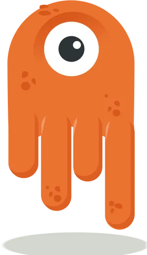 Orange Monster Cartoon Character PNG image