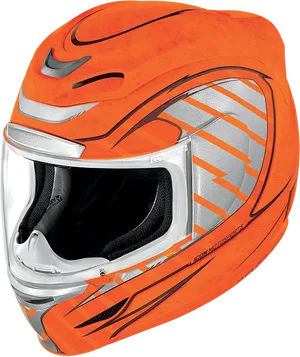 Orange Motorcycle Helmet Icon Brand
