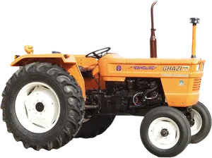 Orange New Holland Ghazi Tractor PNG image