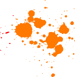 Orange Paint Splatter Graphic PNG image