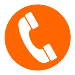 Orange Phone Icon PNG image