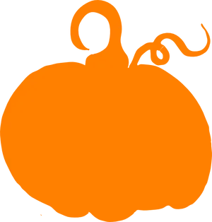 Orange Pumpkin Silhouette Graphic PNG image