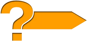 Orange Question Mark Arrow PNG