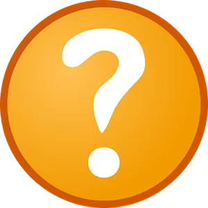 Orange Question Mark Icon PNG image