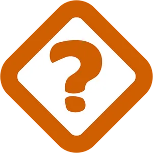 Orange Question Mark Sign PNG