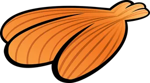 Orange Seashell Vector Art