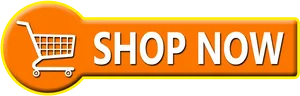 Orange Shop Now Buttonwith Cart Icon PNG image