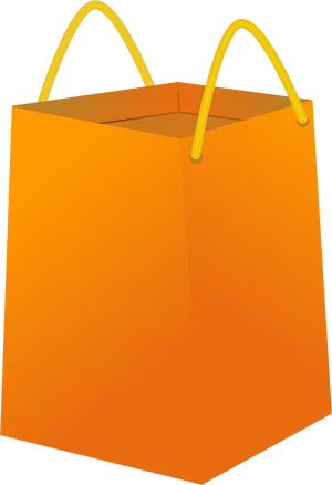 Orange Shopping Bag Graphic PNG image