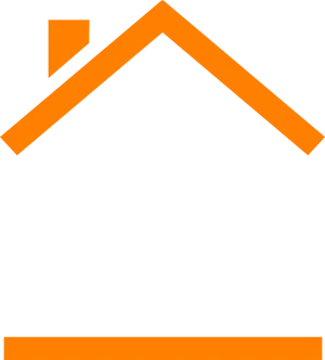 Orange Silhouette House Clipart PNG