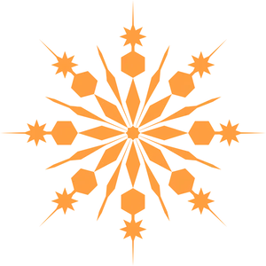 Orange Snowflake Graphic Design PNG image