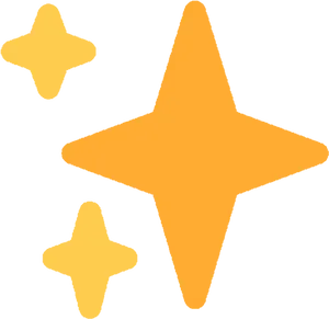 Orange Sparkle Emoji PNG image