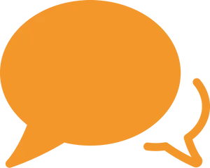 Orange Speech Bubble Graphic PNG image