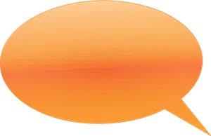 Orange Speech Bubble Vector PNG image