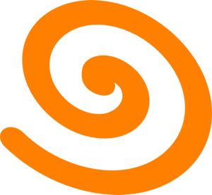 Orange Spiral Graphic PNG image