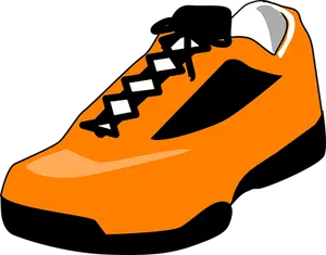 Orange Sport Shoe Illustration