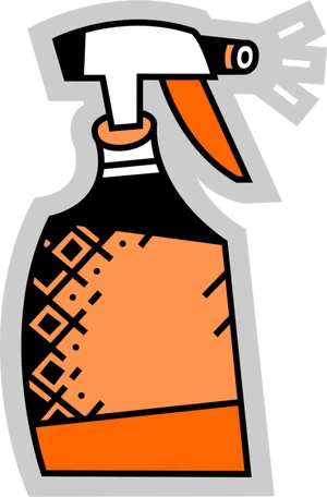 Orange Spray Bottle Vector Illustration PNG image