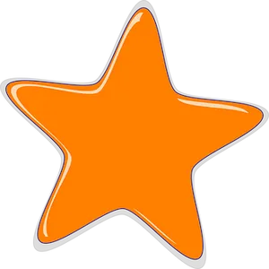 Orange Star Illustration PNG image