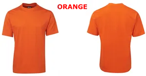 Orange T Shirt Frontand Back View PNG image