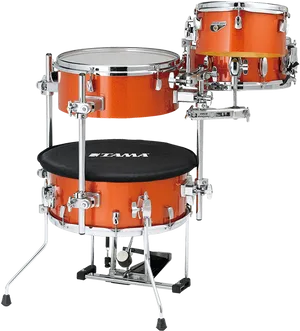 Orange Tama Drum Set PNG image