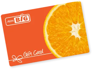 Orange Themed Gift Card Design PNG image