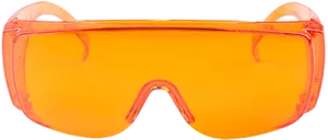 Orange Thug Life Glasses Isolated PNG image