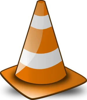 Orange Traffic Cone Illustration PNG