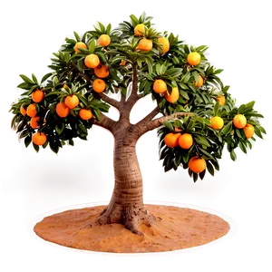 Orange Tree Sunset PNG Vdf91 PNG