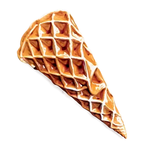 Orange Waffle Cone PNG 06282024