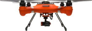 Orange Waterproof Drone With Camera PNG image