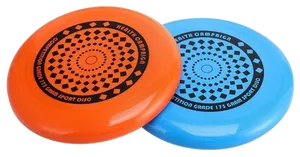 Orangeand Blue Frisbees PNG image