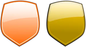 Orangeand Gold Shields PNG image