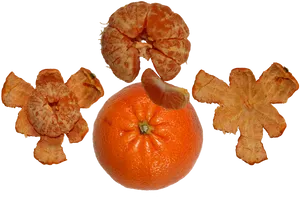 Orangeand Peeled Segments PNG image