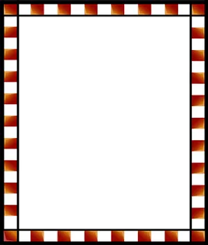 Orangeand White Striped Frame PNG image